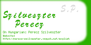 szilveszter perecz business card